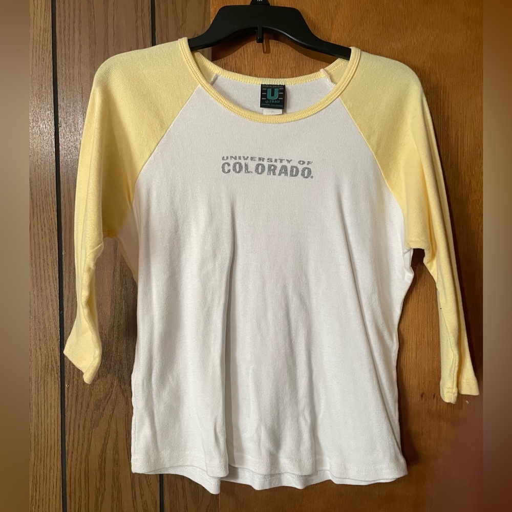CU University Of Colorado 3/4 T-Shirt. XL Women’s. Good Used Condition